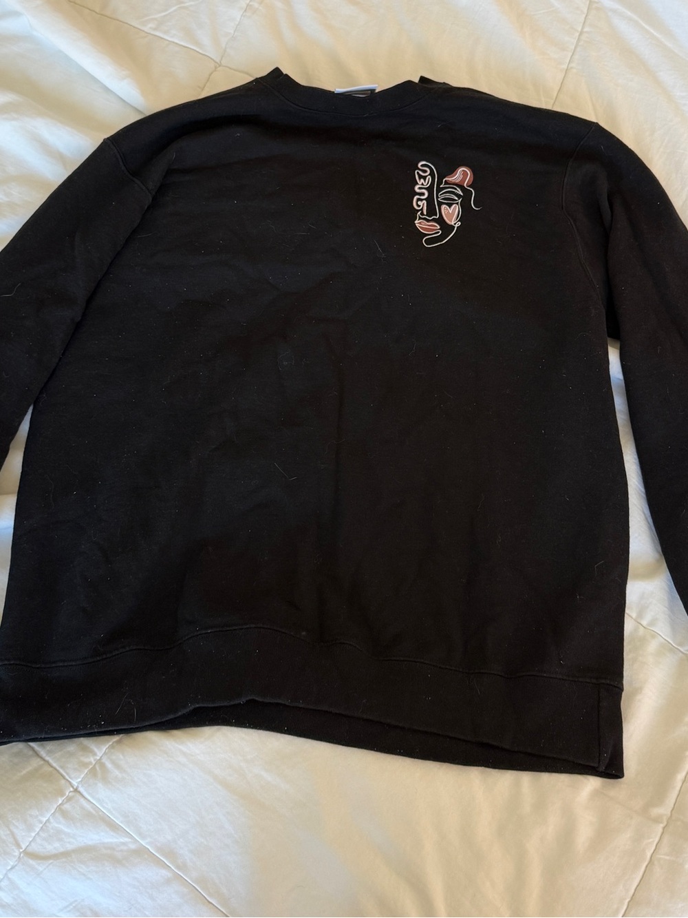 Black Graphic Crewneck Sweater - Champion